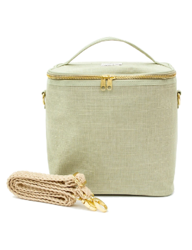 [SOYOUNG] LINEN LUNCH POCHE ( SAGE GREEN)  보냉가방