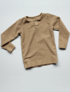 [THE SIMPLE FOLK] AW21_THE WAFFLE TOP_CAMEL