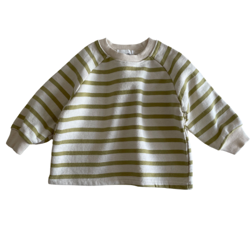 [SS23 LN #11] Cotton Sweatshirt - Green Stripe
