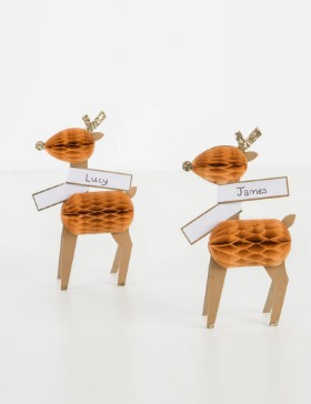 [MERI MERI] Honeycomb Reindeer Placecards (8개 세트)